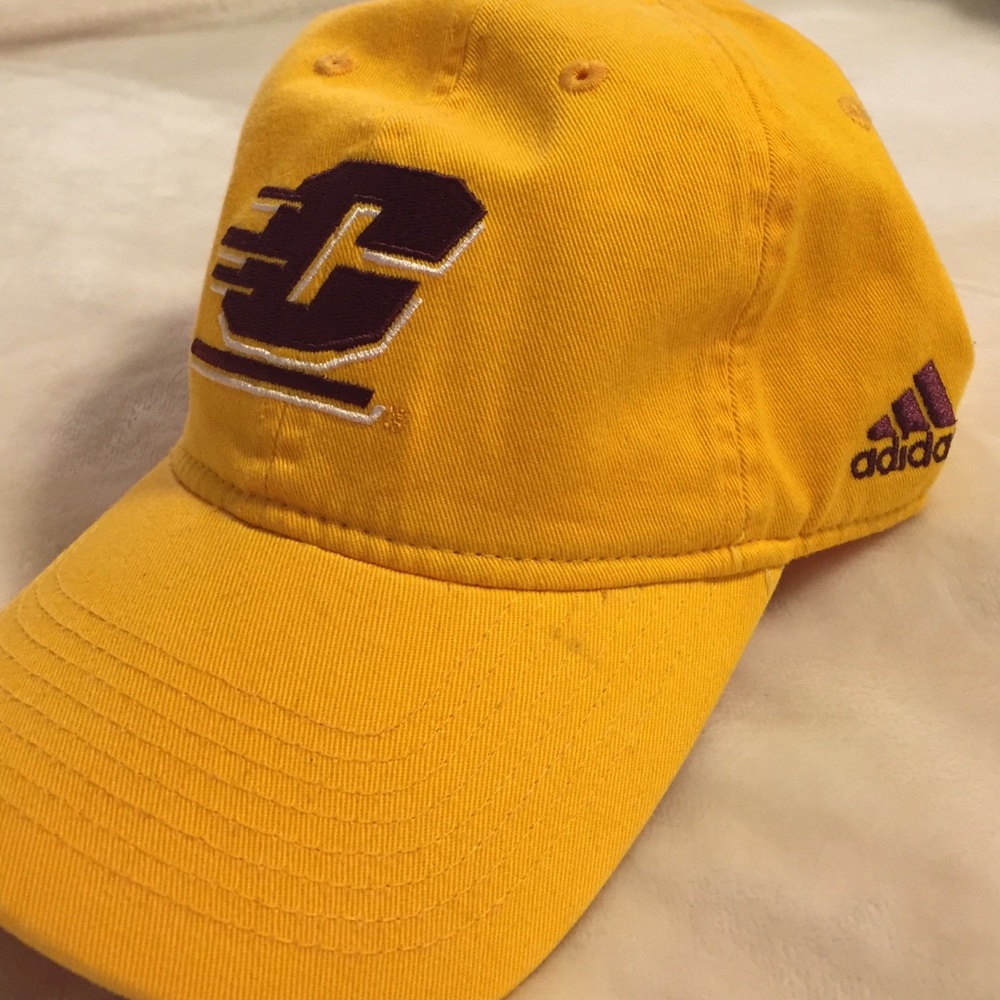 adidas Yellow & Maroon Embroidered Logo Baseball Cap